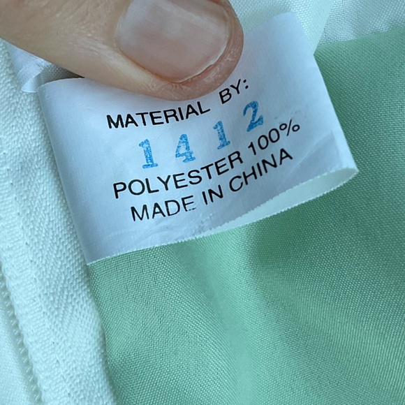 Maxi prom gown dress Couture Collection halter neck tiered bussled mint green 14 - Picture 12 of 15